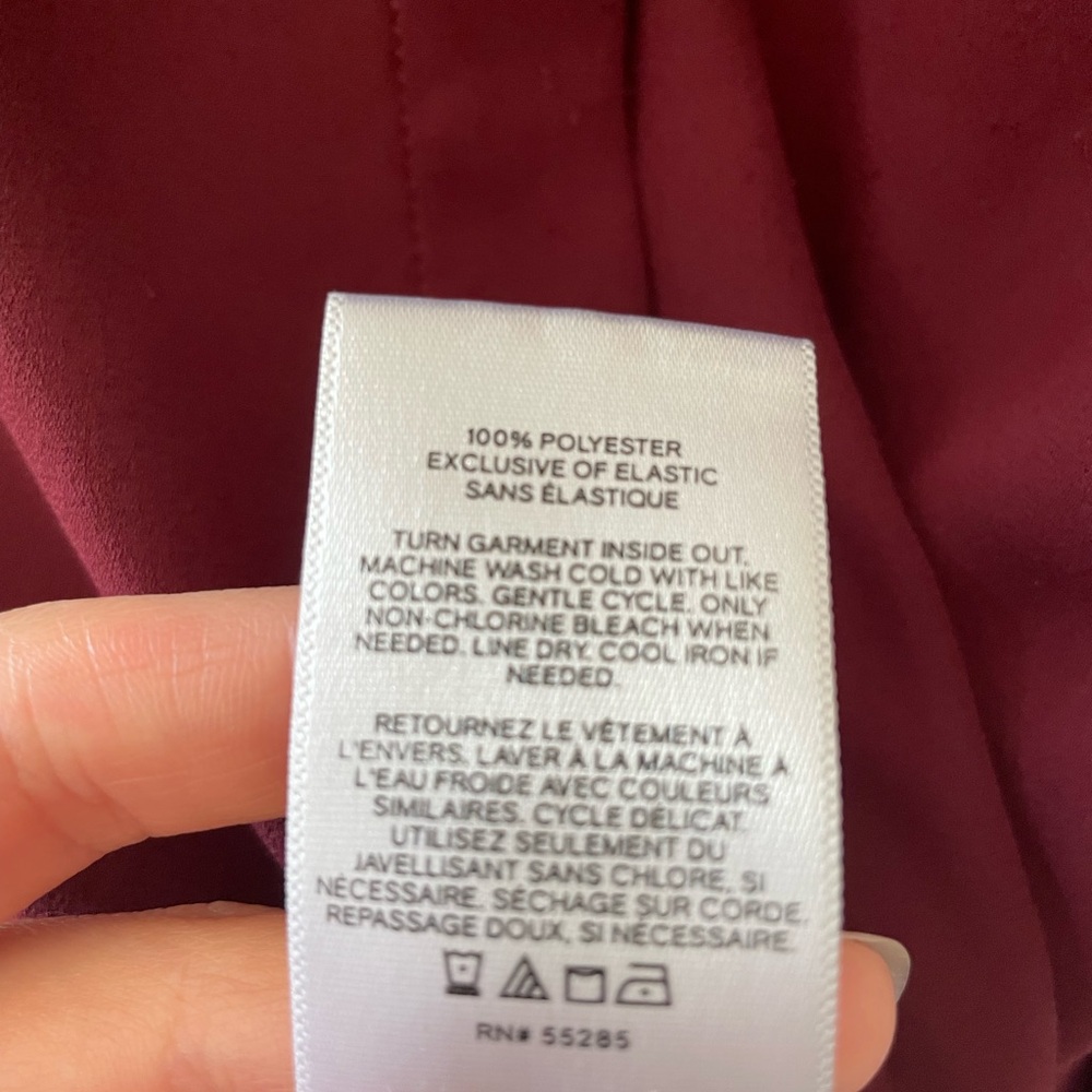 Express Maroon Button Front Blouse - image 4